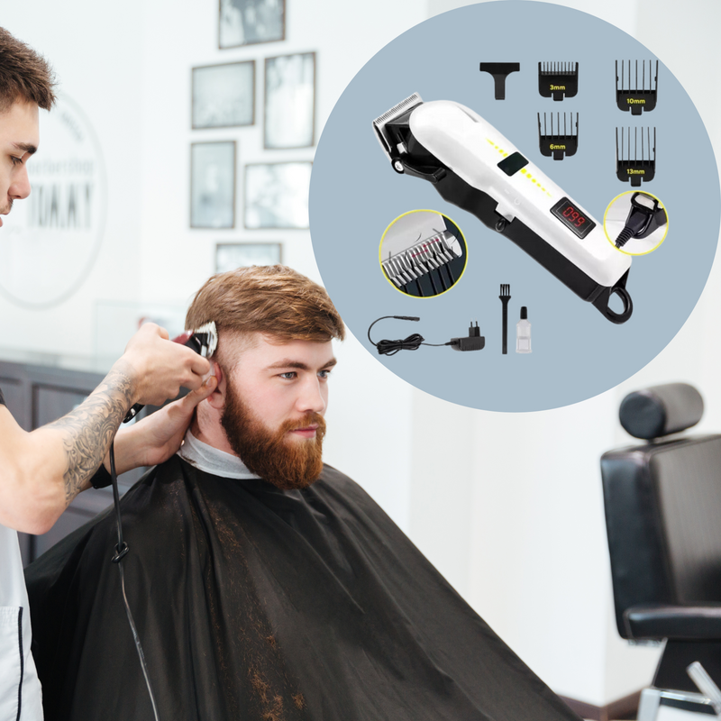 Máquina de Cortar Cabelo e Barba Recarregavel Inova