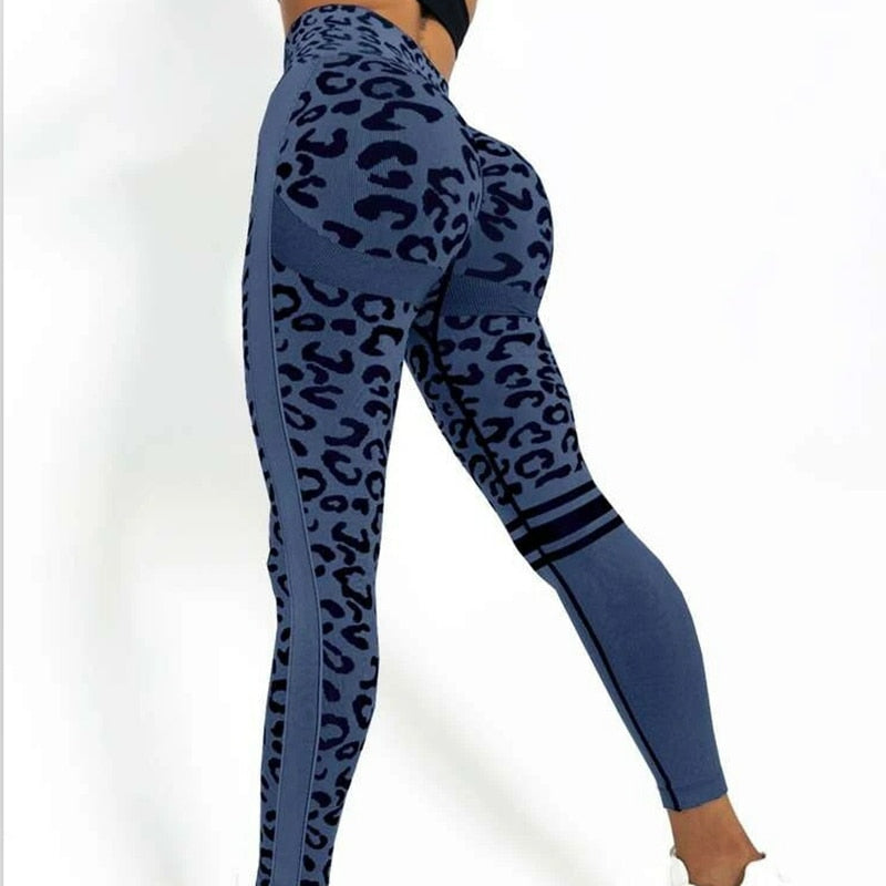 Calça Legging leopardo feminina empina bumbum